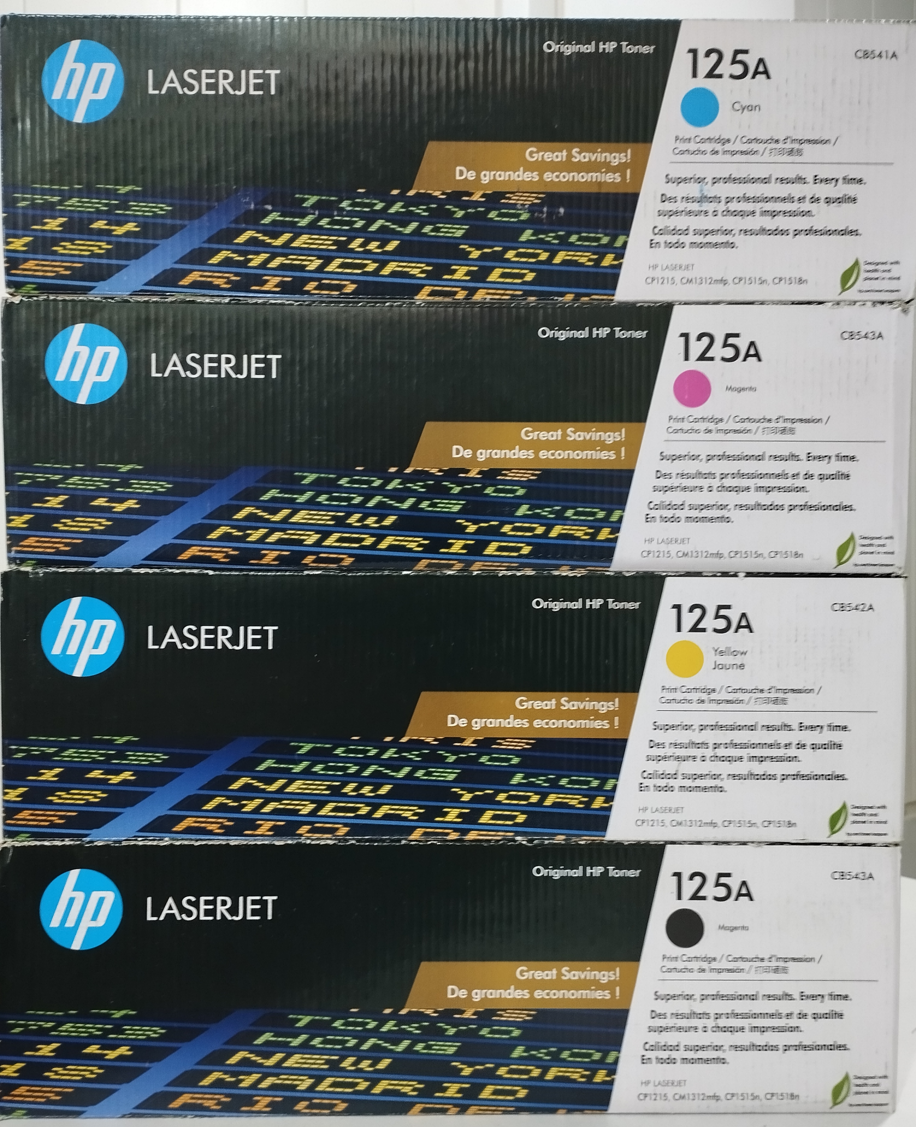 کیت کامل کارتریج لیزری رنگی 125A طرح اورجینال hp